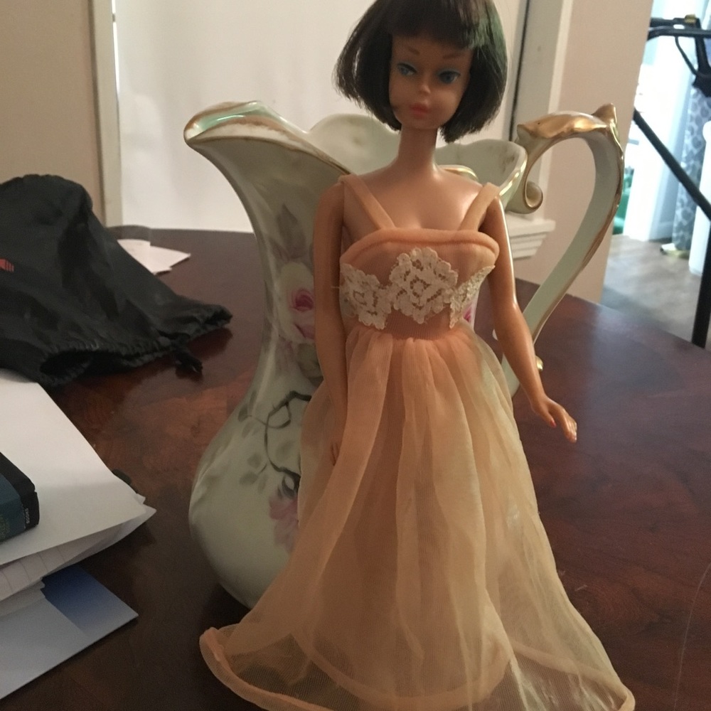 1958 American Girl Barbie Doll and gown